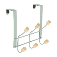 Appendiabiti da porta 3 ganci verde acqua