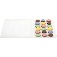 Tappetino in silicone per macaron 30 x 40 cm - Decora - 48 cavità