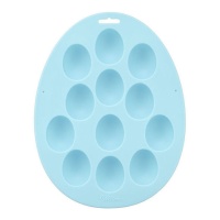 Stampo per uova in silicone 18 x 23 cm - wilton - 12 cavità
