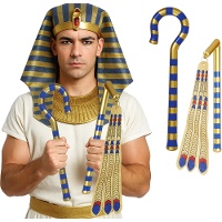 Scettro e flagello del faraone egizio - 2 pezzi