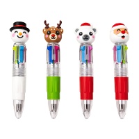 Penna multicolore natalizia con soggetti a tema Natale - 1 pezzo