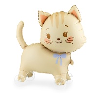 Palloncino a forma di gatto 65 x 61 cm con ruote