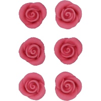 Rose in zucchero rosa - FunCakes - 6 pezzi