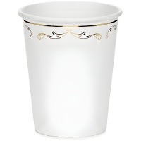 Bicchieri eleganti con decorazione dorata 220 ml - 6 pezzi