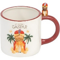 Tazza da 414 ml del Re Magio Gaspare con statuina
