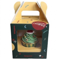 Scatola per 1 cupcake di Natale