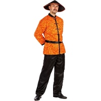 Costume da cinese rosso e giallo per uomo