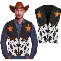 Gilet da sceriffo in stile cowboy per adulto