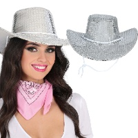 Cappello da cowboy argentato