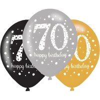 Palloncini Bolla di Champagne compleanno 28 cm - Sempertex - 6 unità