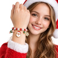 Bracciale classico con charm natalizi