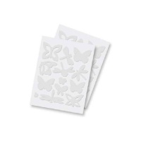 Adesivi in schiuma 3D con farfalle bianche - 26 unità
