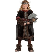 Costume da vichingo scandinavo nero per bambino