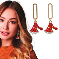 Orecchini a forma di cappello di Babbo Natale - 1 paio