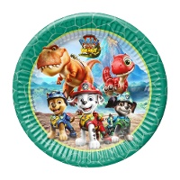 Piatti Paw Patrol Dino Movie da 23 cm - 8 pezzi