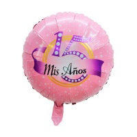 Palloncino di compleanno rosa bubblegum My 15th Birthday 45 cm