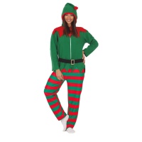 Costume elfo di Natale adulto con cappuccio