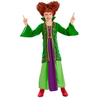 Costume da strega di Salem verde per ragazza
