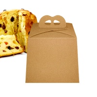 Scatola Panettone Kraft 21,5 x 21,5 x 19,5 cm cm - Esilarante - 5 pz.