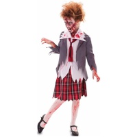 Costume collegiale zombie da bambina