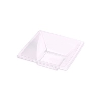 Ciotole quadrate trasparenti 12 x 5,2 cm - Prodotti Maxi - 4 pz.