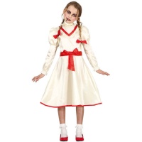 Costume bambola diabolica con abito corto da bambina