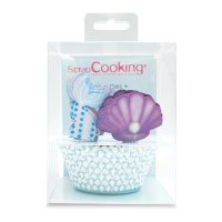 Pirottini e topper cupcake Sirena - Scrapcooking - 24 pezzi