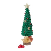 Albero di Natale in feltro con cioccolatini 36 cm