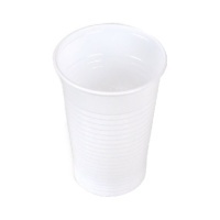 Bicchieri di plastica riutilizzabili bianchi da 220 ml - 30 unità