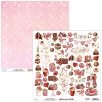 Carta per scrapbooking Chocolate Kiss - Carte Mintay - 1 foglio