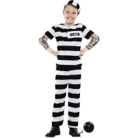 Costume prigioniero con tatuaggi da bambino