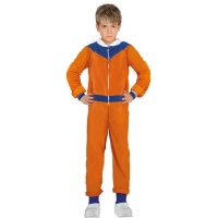 Costume da ninja Naruto arancione e blu per bambini