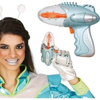 Pistola spaziale argento 18 cm