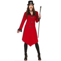 Costume da vampira gotica rossa per donna