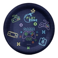 Piatti Game On Videogioco da 23 cm - 6 pezzi