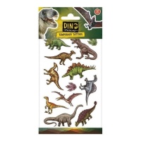 Tatuaggi temporanei assortiti dinosauri - 12 unità