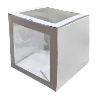 Scatola di 20 x 20 x 20 cm per torta con due finestre - Azucren