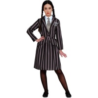 Costume da ragazza in stile gotico familiare a righe per giovani