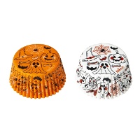 Capsule per cupcake con zucche e fantasmi - Decora - 36 unità