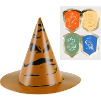 Cappelli di Harry Potter delle Case di Hogwarts 16 x 11 cm - 6 pezzi
