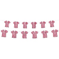 Ghirlanda dell'Atlético de Madrid con magliette a righe biancorosse - 12 pezzi