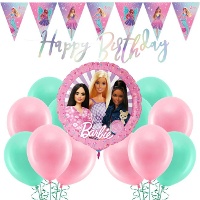 Pacchetto decorazioni per festa Barbie - 22 pezzi