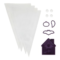 Kit per biscotti con taglia biscotti di Halloween della Casa Stregata - 12 pezzi