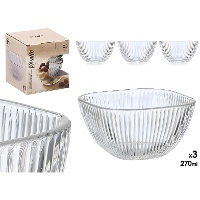 Set 3 ciotole rigate per aperitivo Ø 11,5 cm