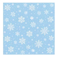 Carta con fiocchi di neve 25 x 25 cm - 50 pezzi