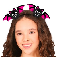 Fascia per capelli con pipistrelli pom pom