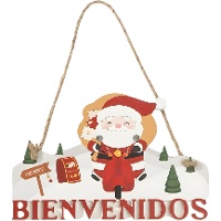 Cartello di benvenuto di Babbo Natale, 18,5 x 12 cm