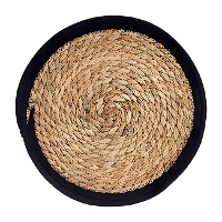 Tovaglietta individuale di 30 cm in fibra naturale con bordo - 1 unità