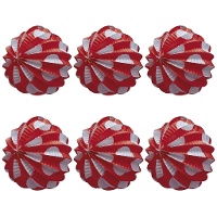 Lanterna sferica di carta a pois da 22 cm - 12 pezzi
