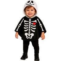 Costume da scheletro con cuore per bebè